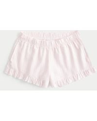 Hollister - Flannel Ruffle Shorts - Lyst