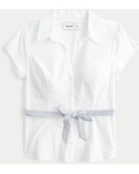 Hollister - Short-sleeve Bow Belt Shirt - Lyst