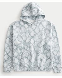 Hollister - Boxy Snakeskin Print Hoodie - Lyst