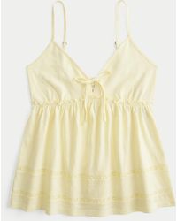 Hollister - Tie-front Babydoll Top - Lyst