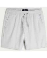 Hollister - Linen-blend Pull-on Shorts 7" - Lyst