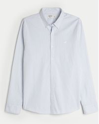 Hollister Stretch Oxford Shirt in White for Men Lyst UK