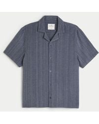 Hollister - Boxy Short-sleeve Textured Shirt - Lyst