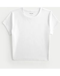 Hollister - Lang geschnittenes T-Shirt mit Rundhalsausschnitt ohne Nähte - Lyst