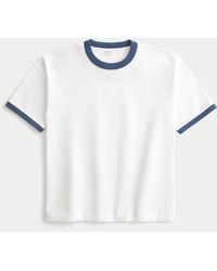 Hollister - Boxy Heavyweight Ringer Crew T-shirt - Lyst