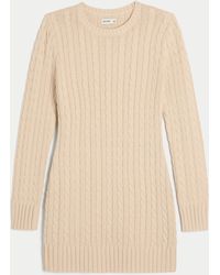 Hollister - Cable-knit Crew Sweater Mini Dress - Lyst