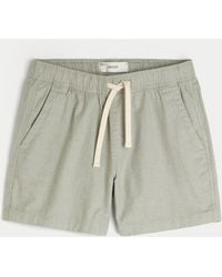 Hollister - Mid-thigh Linen-blend Pull-on Shorts - Lyst