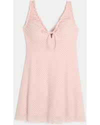 Hollister - Mesh Knit Mini Dress - Lyst