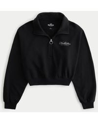 Hollister - Lässiges Sweatshirt mit Logo und kurzem Reißverschluss - Lyst