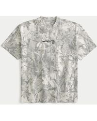 Hollister - Kastiges, schweres Tee mit Dodge Challenger SRT-Grafik und Camo-Muster - Lyst