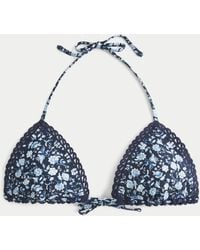 Hollister - Stitched Trim Triangle Bikini Top - Lyst