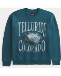 Hollister - Sweatshirt mit Rundhalsausschnitt und Telluride Colorado-Grafik - Lyst
