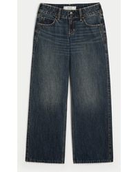 Hollister - Low-rise Y2k Dark Wash Baggy Jeans - Lyst