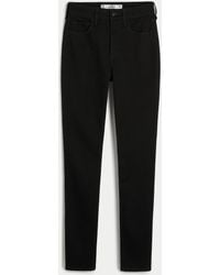 Hollister - Curvy High-rise Black Super Skinny Jeans - Lyst