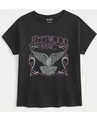 Hollister - Fleetwood Mac Graphic Slub Baby Tee - Lyst