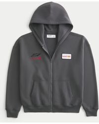 Hollister - Kastiger Hoodie mit Reißverschluss und Oracle Red Bull Racing-Grafik. - Lyst