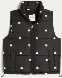 Hollister - Winterweste mit Herzmuster - Lyst