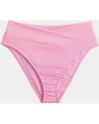 Hollister - Rib High-waist Bikini Bottom - Lyst