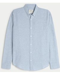 Hollister - Long-sleeve Linen Blend Button-through Shirt - Lyst