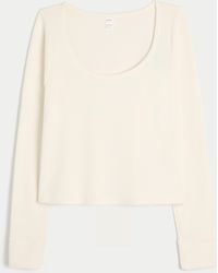 Hollister - Gilly Hicks Always Cozy Waffle Long-sleeve Scoop Top - Lyst