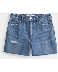 Hollister - Ultra High-rise Distressed Denim Shorts 5" - Lyst