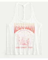 Hollister - Tanktop mit Desert Sound Print und geflochtenem Racerback - Lyst