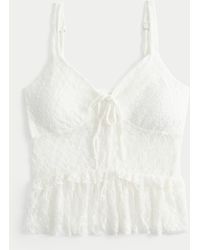 Hollister - Lace Ruffle Top - Lyst