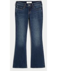 Hollister - Low-rise Dark Wash Bootcut Jeans - Lyst