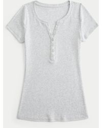 Hollister - Short-sleeve Henley - Lyst