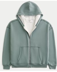 Hollister - Boxy Thermal-lined Zip-up Hoodie - Lyst