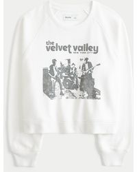 Hollister - Hollister Feel Good Easy Velvet Valley Graphic Crew Sweatshirt - Lyst