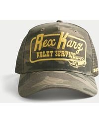 Hollister - Rex Karz Graphic Camo Trucker Hat - Lyst