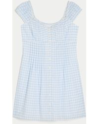 Hollister - Cap Sleeve Button Front Mini Dress - Lyst