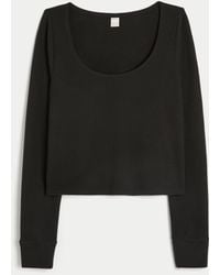 Hollister - Gilly Hicks Always Cozy Waffle Long-sleeve Scoop Top - Lyst