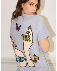 Honour Butterfly Hands Gray Tee