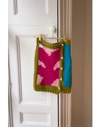 Hope Macaulay Coral Chunky Knit Skirt Sample - Pink