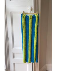 Hope Macaulay Aqua Mixed Knit Striped Skirt Xs (sample) - Multicolour