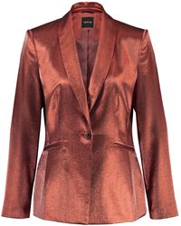 Taifun - Blazer mit glanz-effekt 66cm langarm revers viskose - Lyst