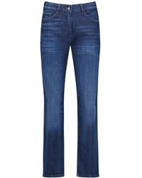 Gerry Weber - Jeans kia꞉ra relaxed fit mit washed-out-effekt baumwolle - Lyst