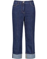 Samoon - 7/8 jeans mit kontraststepp betty jeans baumwolle - Lyst