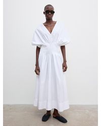 House of Dagmar - Poplin V-Neck Dress - Lyst