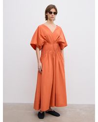 House of Dagmar - Poplin V-Neck Dress - Lyst