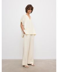 House of Dagmar - Rouched V-Neck Top - Lyst