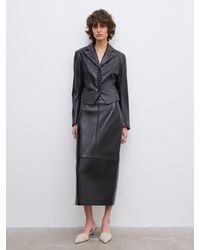 House of Dagmar - Slim Tailored Blazer Leather - Lyst
