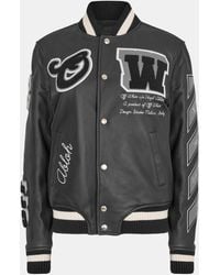 Off-White c/o Virgil Abloh - Two-Tone Varsity Jacket - Lyst