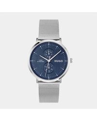 HUGO - Gents #Style Stainless Steel Mesh Watch - Lyst