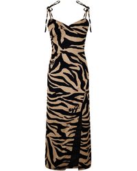 Off-White c/o Virgil Abloh - Zebra Print Midi Dress - Lyst