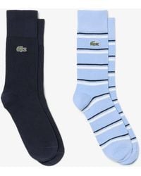 Lacoste - 2Pk Strp Crw Sn64 - Lyst