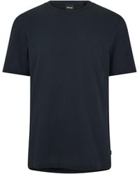 BOSS - Tiburt Bubble Structure Cotton Short Sleeve T-Shirt - Lyst