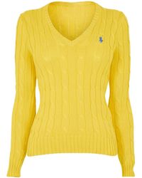 Polo Ralph Lauren - Cable-Knit V-Neck Jumper - Lyst
